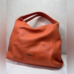 FURLA Side-Zip Soft Leather Hobo Bag